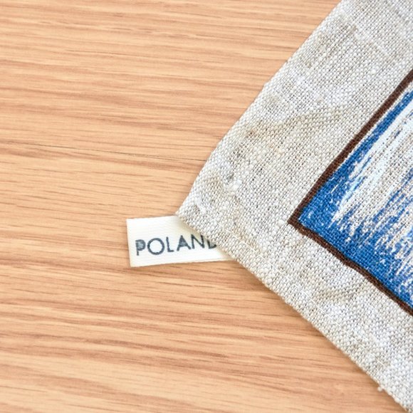 Vintage From Australia with Love Print Linen Tea Towel, Made in Poland - Picture 6 of 6